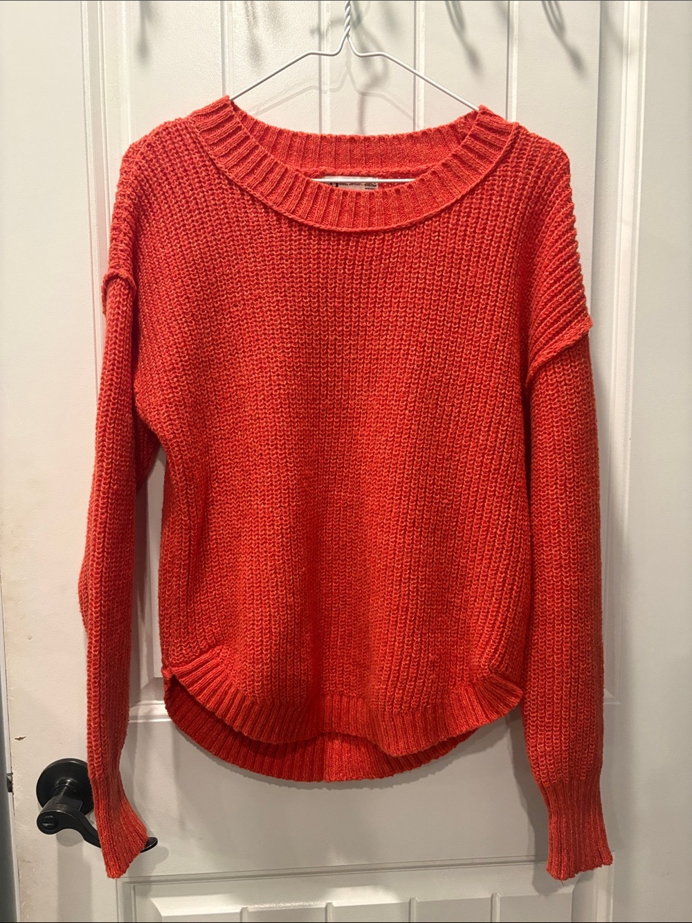 SO Women's Crewneck Sweater in Vibrant Orange size medium